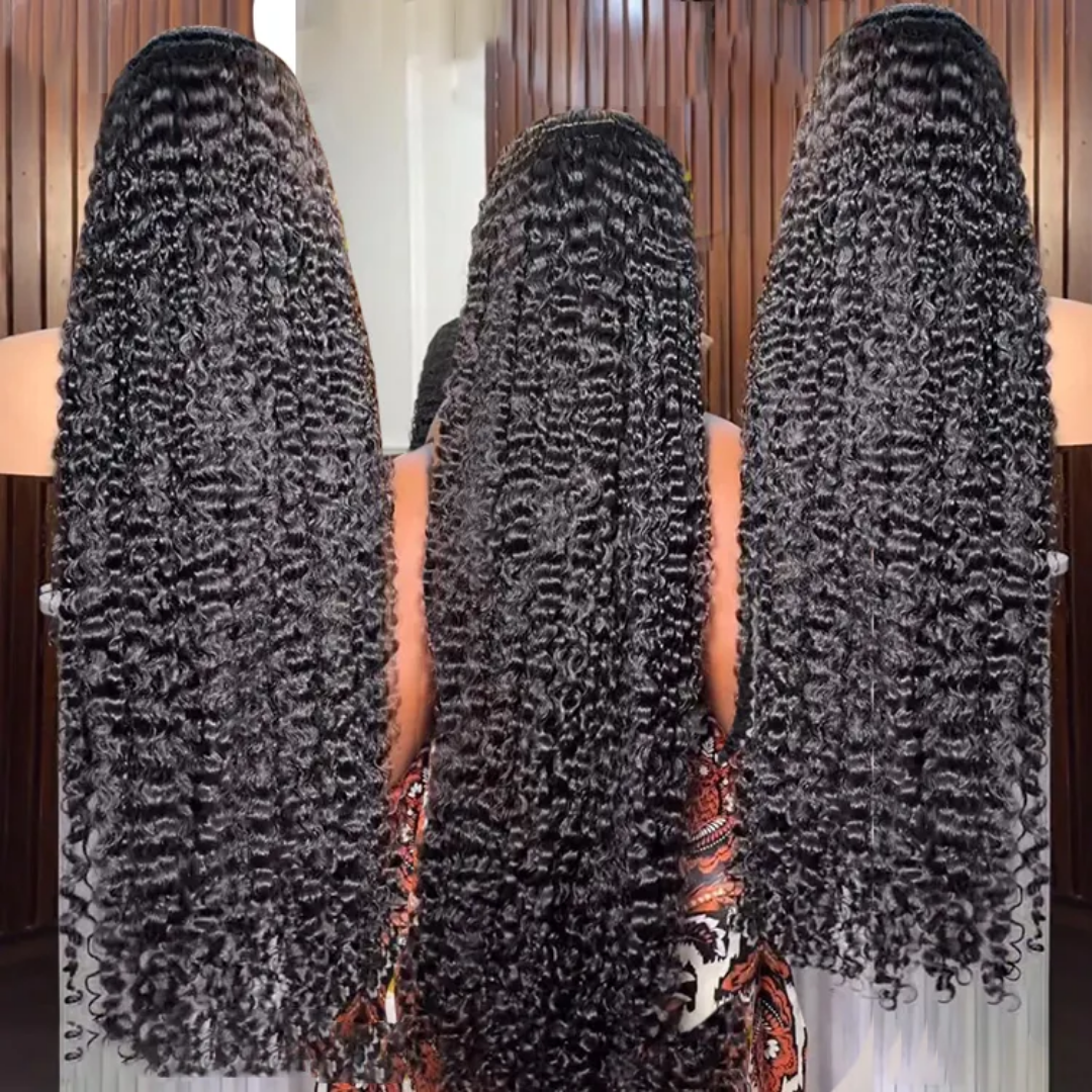 Glueless cuticle aligned virgin curly wig