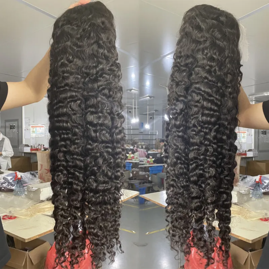 Glueless cuticle aligned virgin curly wig