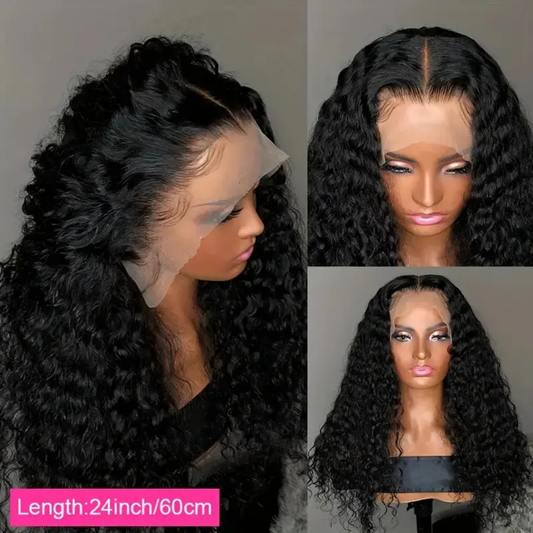 Deep waterwave HD transparent frontal wig 13*4