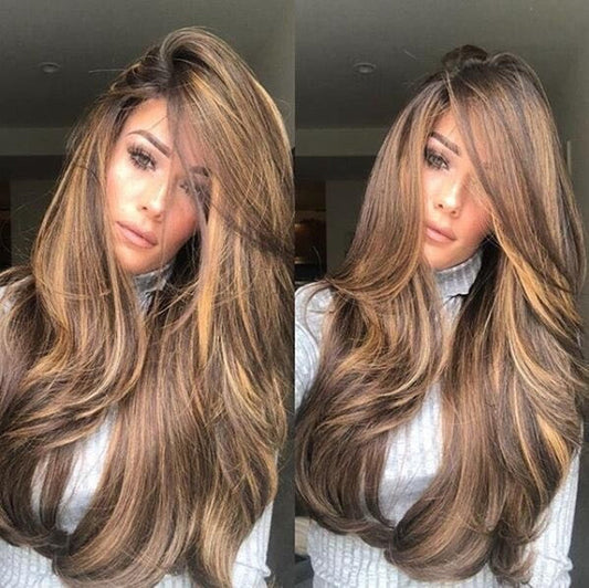 Ladies long straight hairs wig