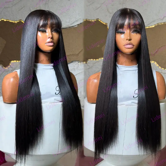 13*4 pre cut lace glueless straight wig 210% density