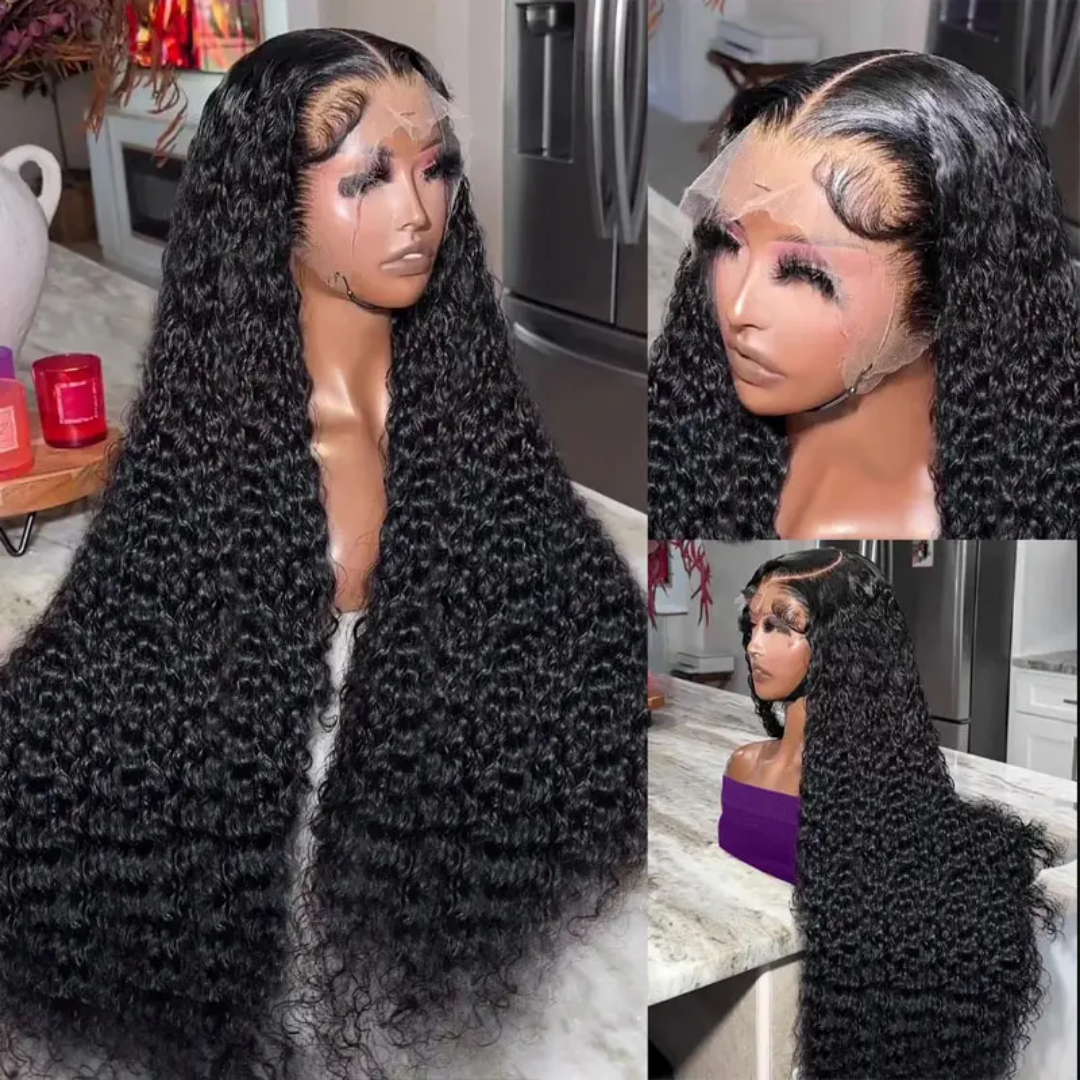 Glueless cuticle aligned virgin curly wig