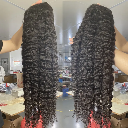 Glueless cuticle aligned virgin curly wig