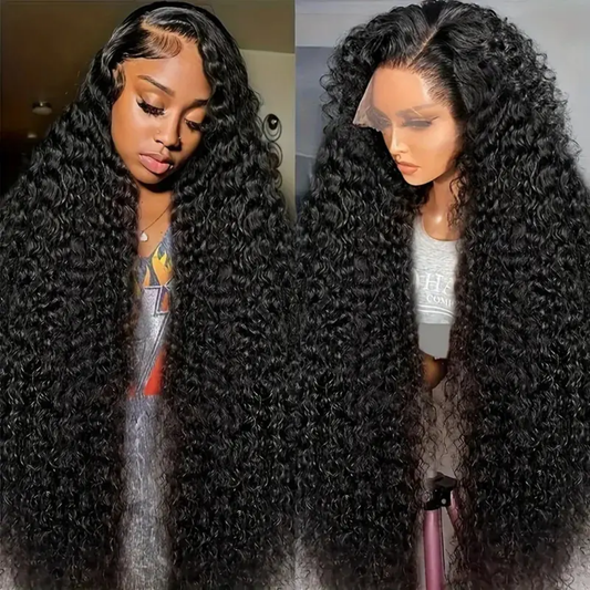 Deep waterwave HD transparent frontal wig 13*4