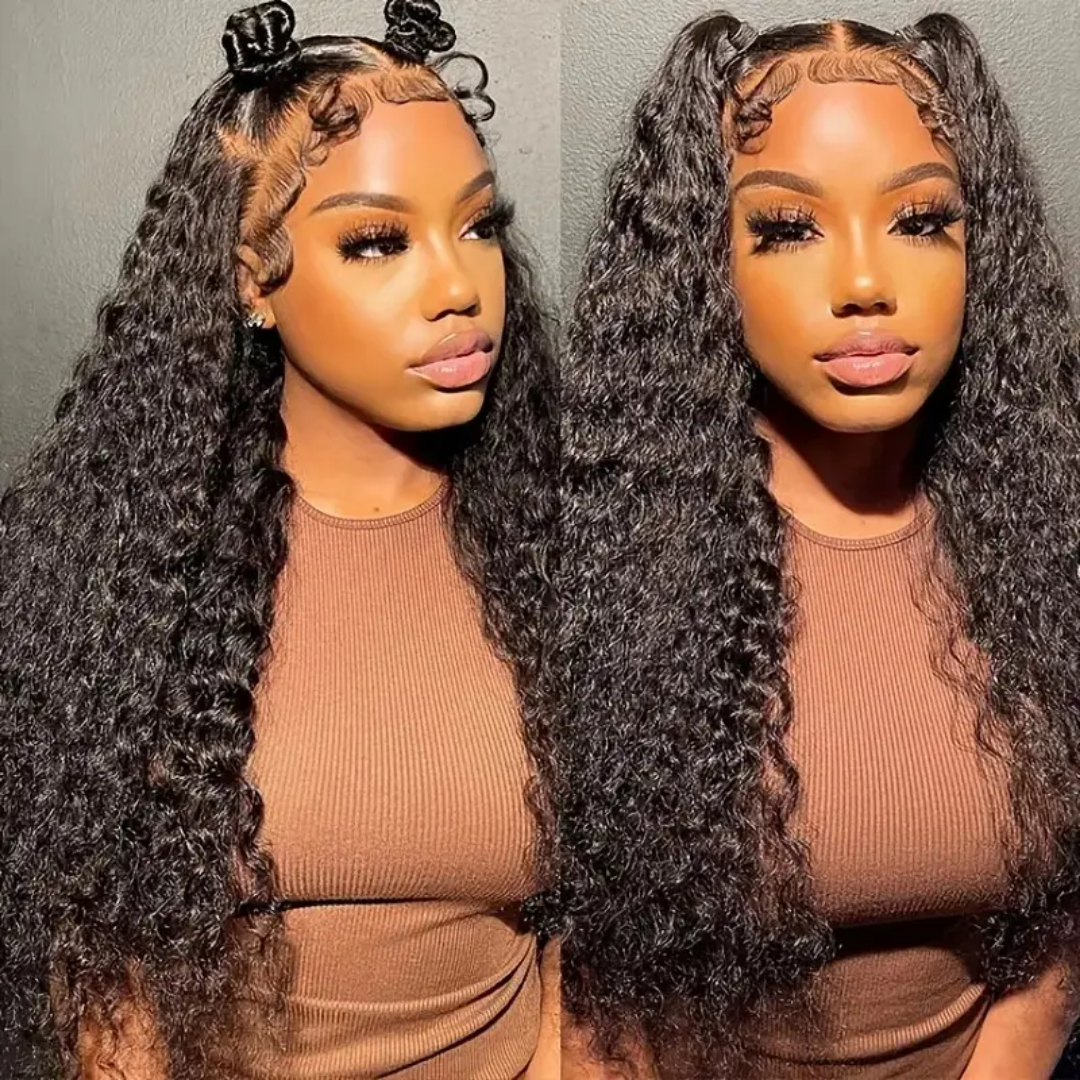 Deep waterwave HD transparent frontal wig 13*4