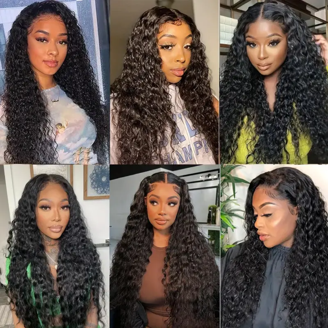 Deep waterwave HD transparent frontal wig 13*4