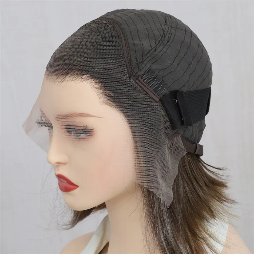 Lenaqueen short Orange wig 13*4 synthetic lace