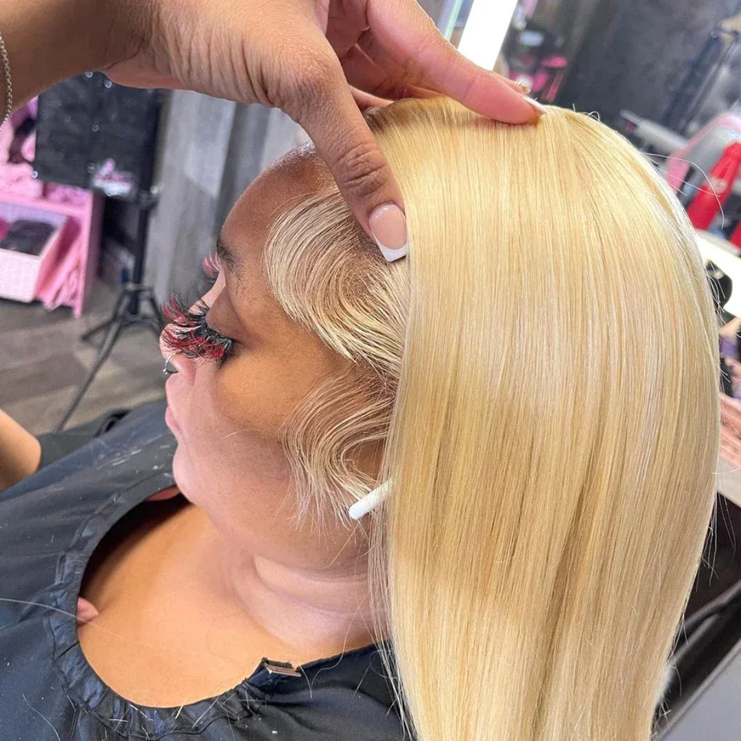 Front lace 13*4  blonde human hair wig