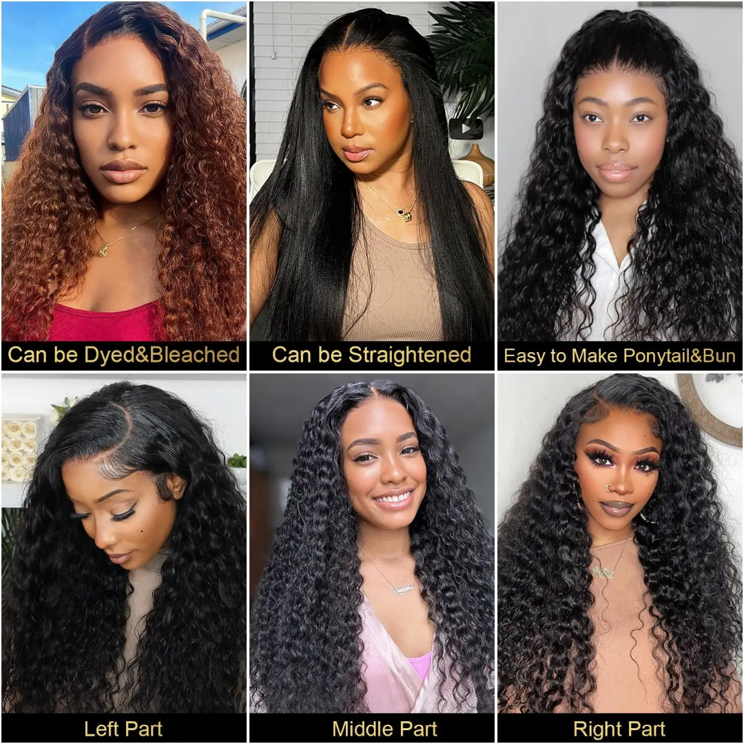Curly pre cut lace glueless ready to wear wig